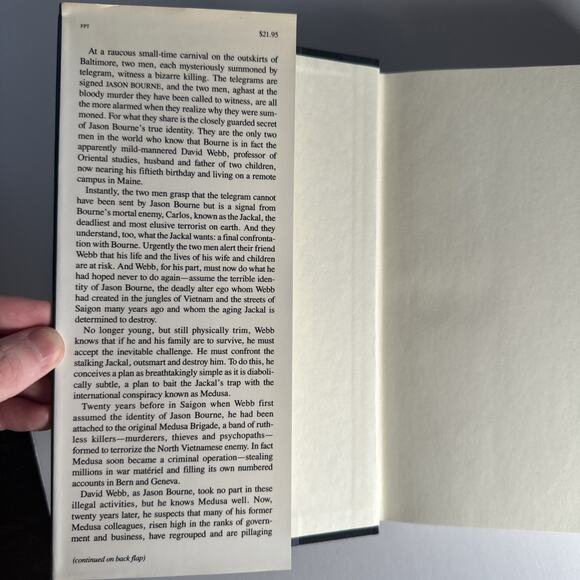 The Bourne Ultimatum by Robert Ludlum 1990 1st Edition Hardcover Book - Picture 7 of 9